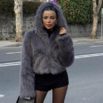 Hooded Faux Fur Jacket