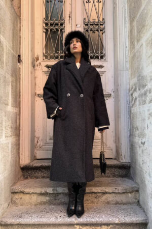 Long Oversized Buttoned Coat