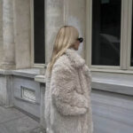 Chic Fluffy Plush Jacket made from soft, high-quality plush fabric, offering a cozy and stylish fit for all occasions.