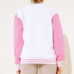 embroidered-college- pink jacket